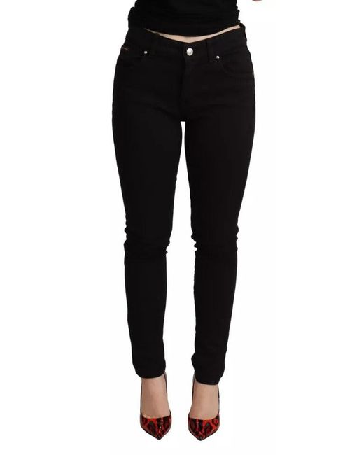 Dolce & Gabbana Black Cotton Stretch Skinny Denim Jeans