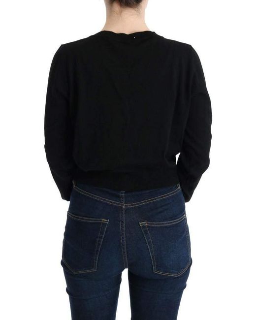 Marghi Ló Black Wool Blouse Sweater