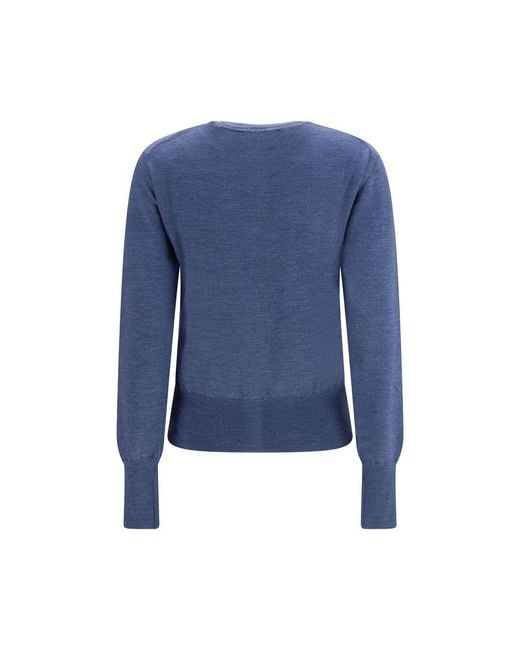 Vivienne Westwood Blue Wool Oves Aries Cardigan
