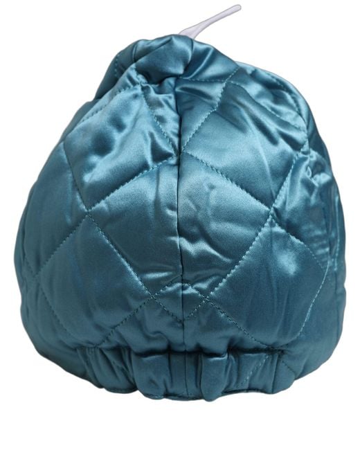 Dolce & Gabbana Blue Men Teal Polyester Quilted Baseball Cap Hat for men