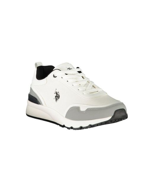 U.S. POLO ASSN. White Bianco Poliuretano Uomo Sneaker for men
