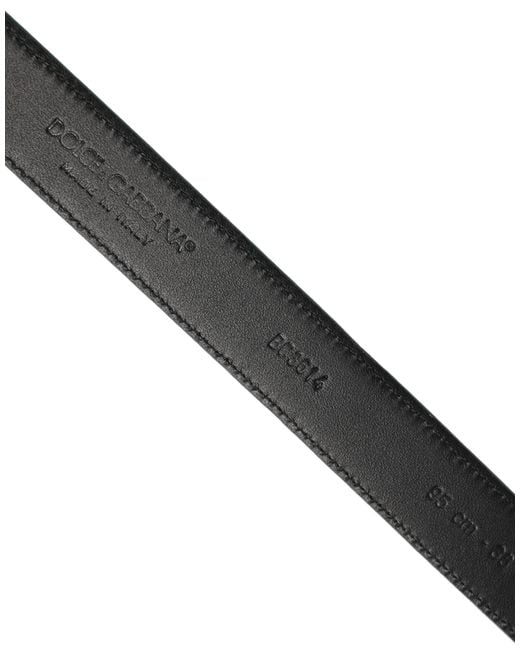Dolce & Gabbana Gray Men Blue Suede Gold Tone Metal Buckle Belt for men