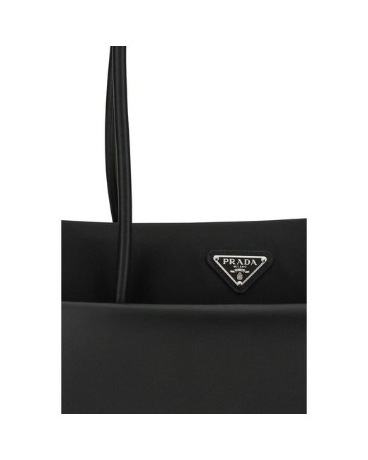 Prada Black Calf Leather Bos Taurus Shoulder Bag