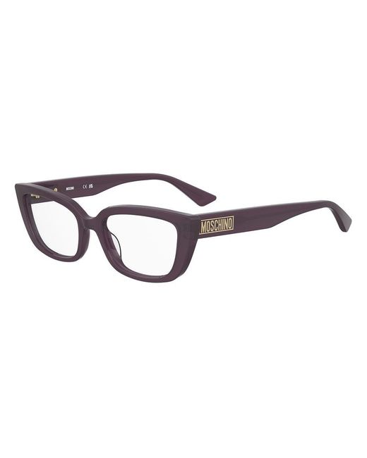 Love Moschino Brown Purple Plastic Glasses (frames)