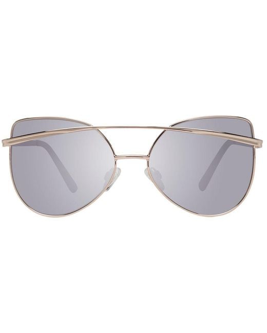 Guess Gray Rose Gold Metal Sunglasses