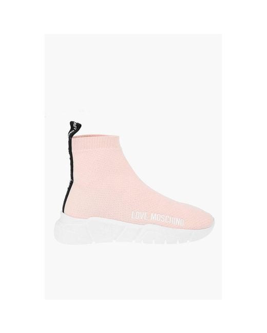 Moschino Pink Love Sock High