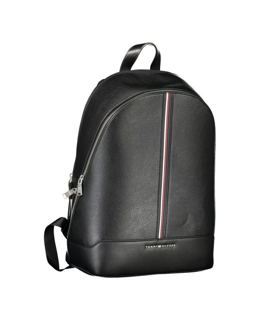 Tommy Hilfiger Black Elegant Urban Explorer Backpack for men