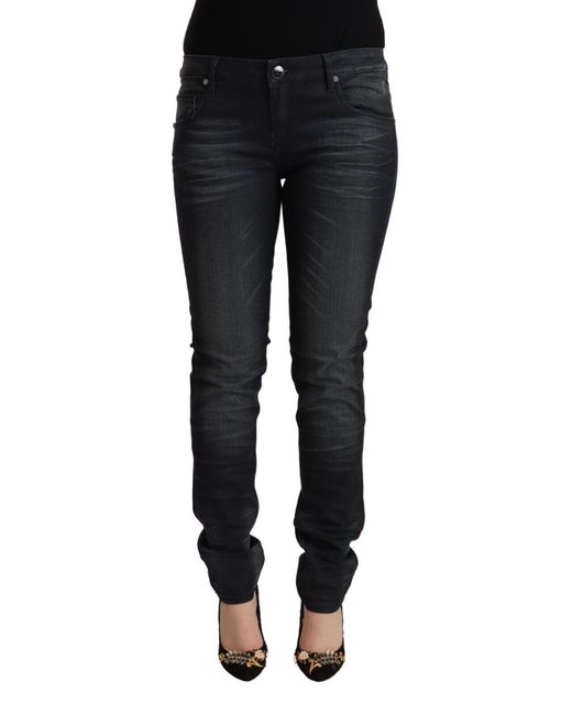 Acht Black Sleek Washed Slim Fit Jeans