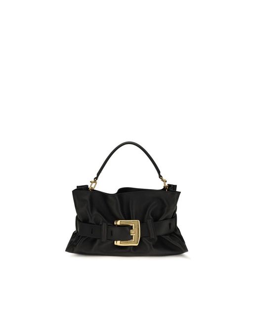 Balmain Black Calf Leather Bos Taurus Handbag