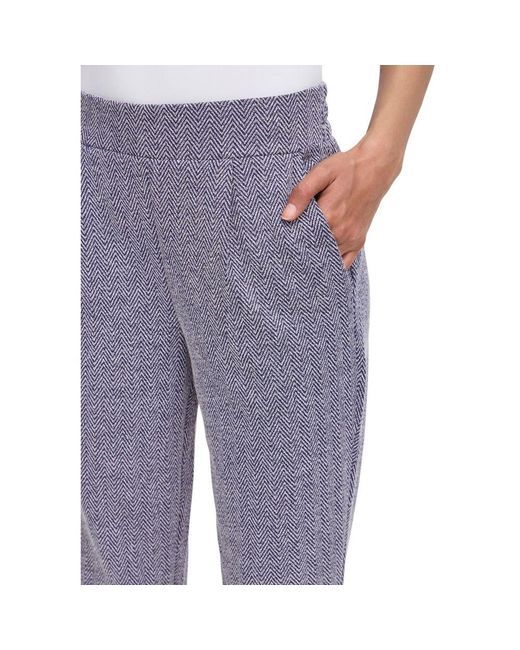 Ichi Gray Blue Polyester Skinny Pants