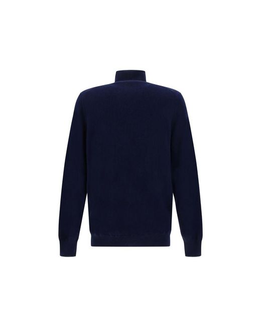Brunello Cucinelli Blue Turtleneck Sweater for men