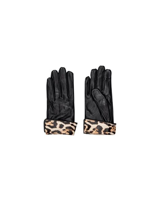 Pieces Black Leather Gloves