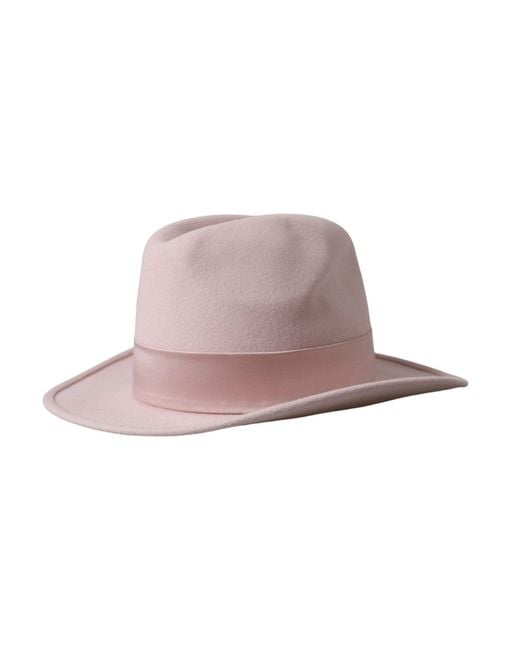 Dolce & Gabbana Pink Rabbit Fedora Trilby Hat