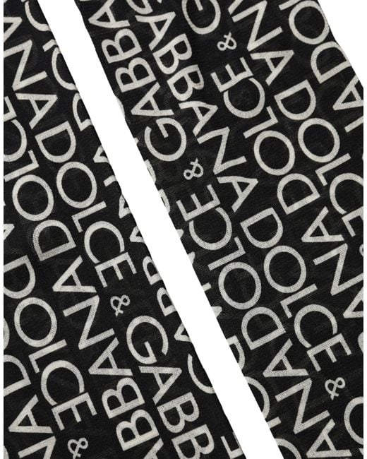 Dolce & Gabbana Black Sheer Logo Monogram High Stockings Socks