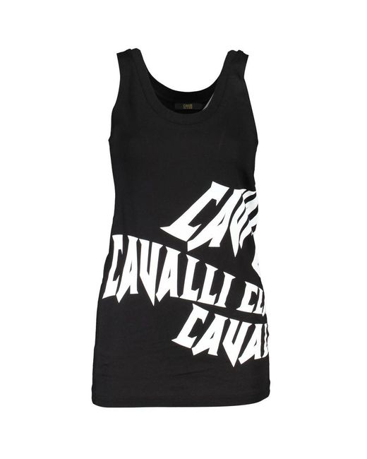 Roberto Cavalli Black Cotton Top