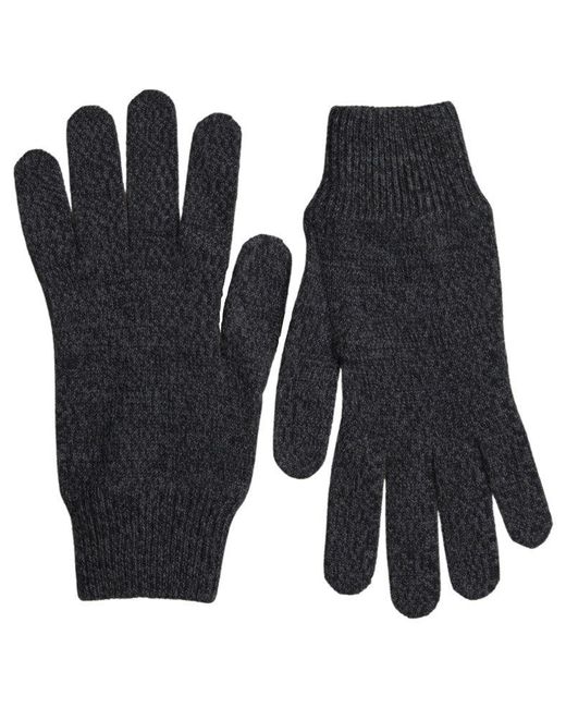 Dolce & Gabbana Black Gray Virgin Wool Knit Hands Mittengloves for men