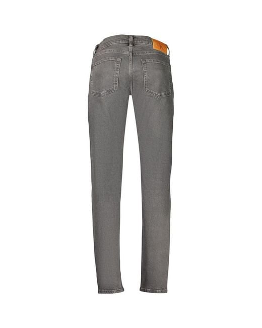 Calvin Klein Gray Black Cotton Men's Jeans for men