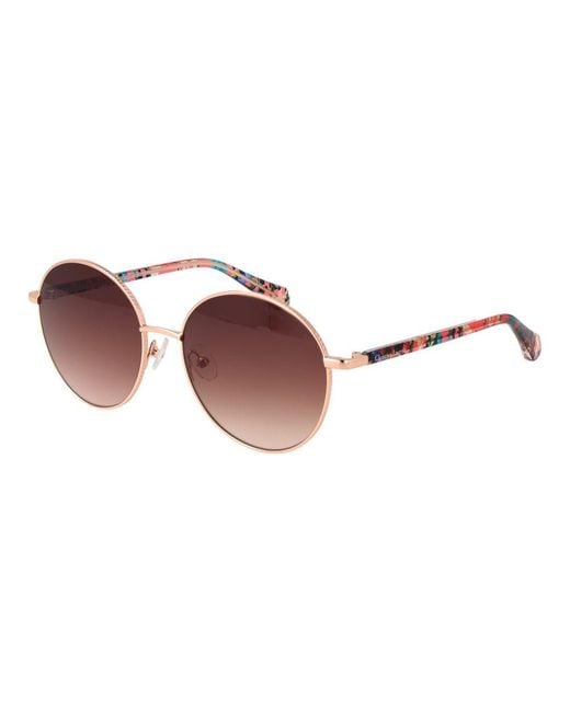 Christian Lacroix Brown Rose Gold Sunglasses