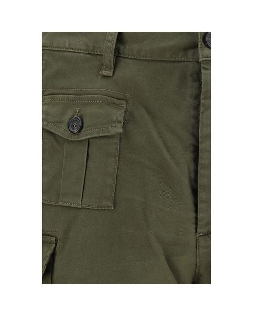 DSquared² Green Bicolor Cotton Bermuda Shorts for men