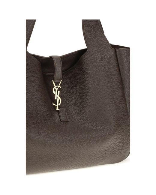 Saint Laurent Brown Calf Leather Bos Taurus Shoulder Bag