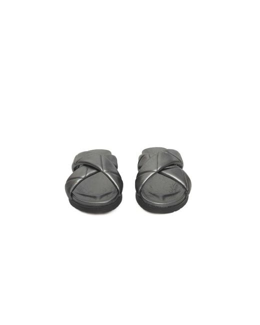 Cerruti 1881 Gray Lambskin Sandal