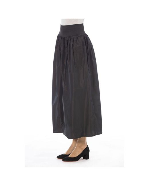 Alpha Studio Blue Brown Polyester Skirt