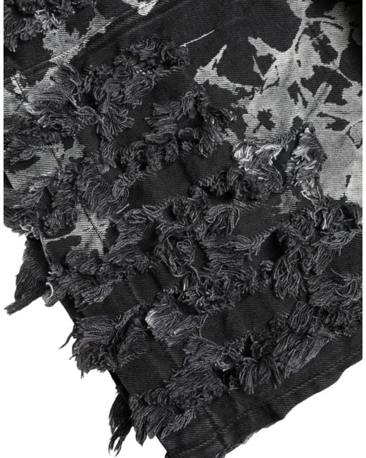 Dolce & Gabbana Black Lace Cotton High Waist Denim Mini Skirt