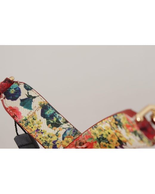 Dolce & Gabbana Black Exotic Leather Crystals Reversible Shoulder Strap