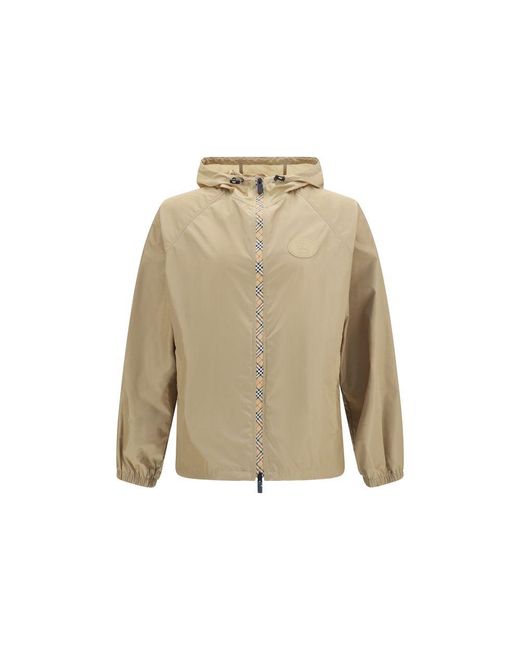 Burberry Natural Beige Nylon Shell Jacket for men