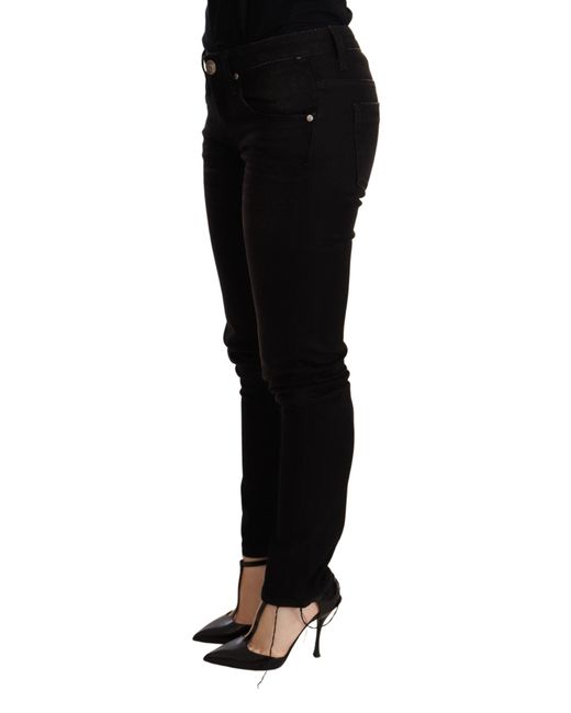 Acht Black Low Waist Skinny Denim Trouser