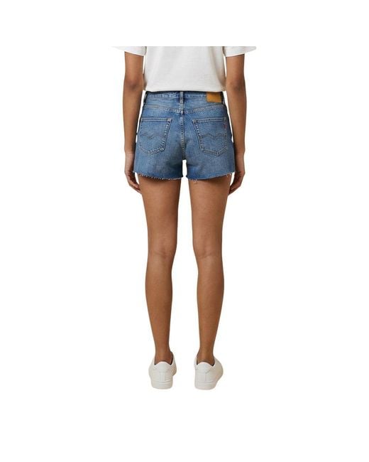 Replay Blue Cotton Shorts