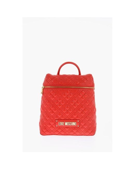 Moschino Red Polyethylene Backpack