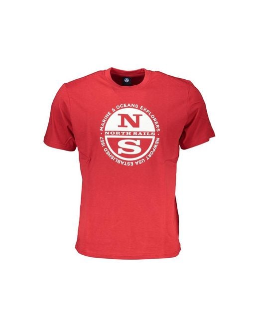 North Sails Red Cotton 'T-Shirt for men