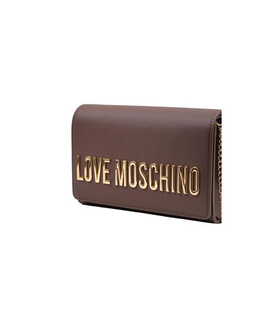 Love Moschino Brown Polyethylene Handbag Bag