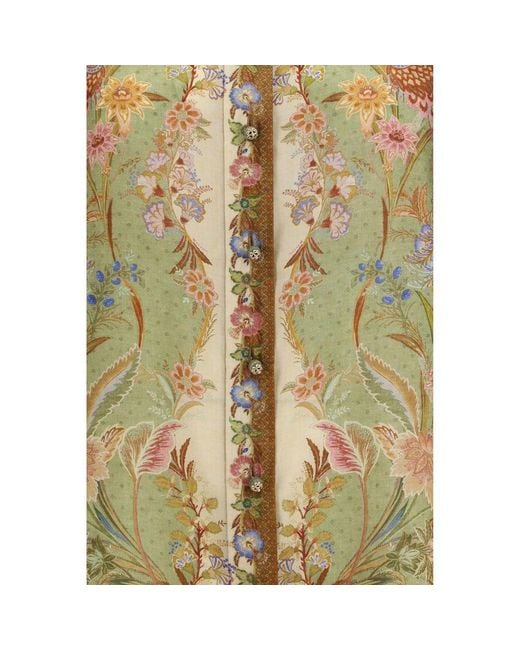 Zimmermann Green Multicolor Silk Pattern Shirt