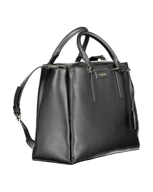 Calvin Klein Black Elegant Shoulder Bag With Chic Detailing