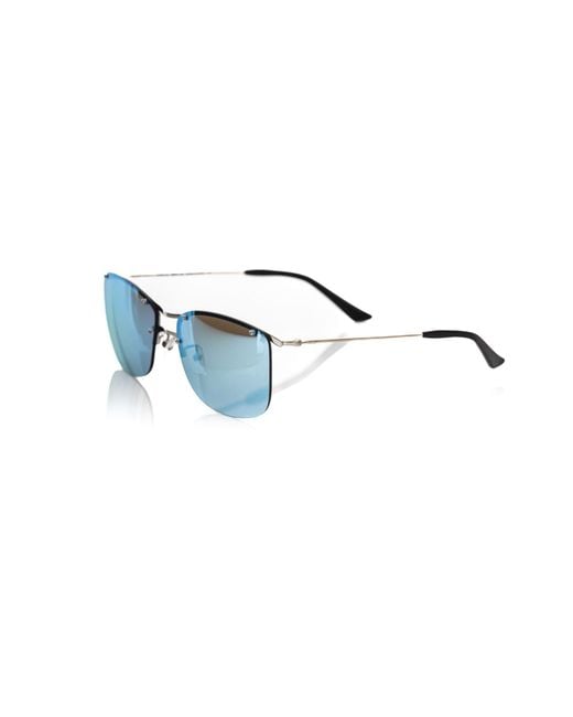 Frankie Morello Blue Clubmaster Mirrored Sunglasses for men