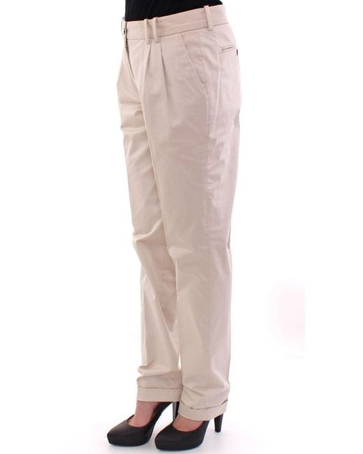 Dolce & Gabbana Natural Cotton Chinos Pants