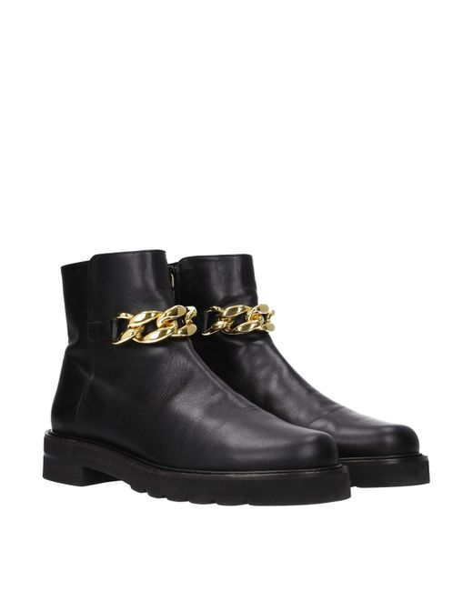 Stuart Weitzman Black Leather Ankle