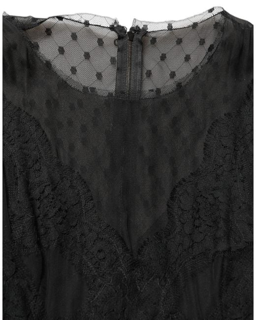 Dolce & Gabbana Black Lace Trim Sleeveless A