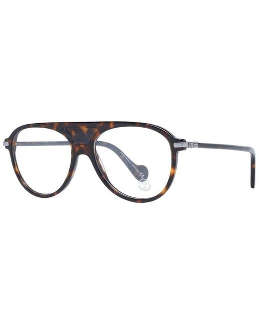 Moncler Brown Plastic Glasses (Frames) for men