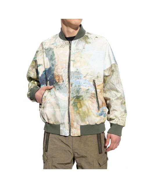 Balmain Blue Reversible Bomber Jacket for men