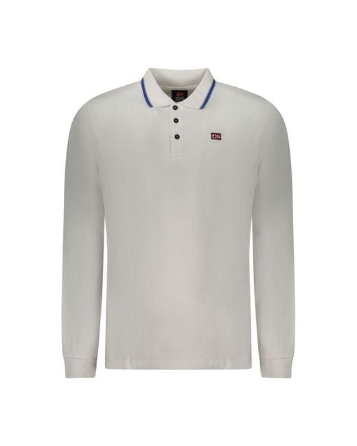 Norway 1963 Gray Bianco Cotton Men Polo Shirt for men