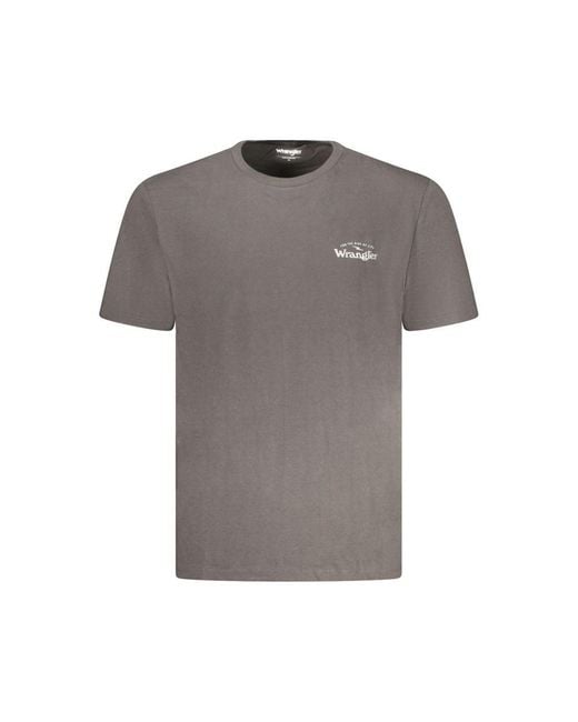Wrangler Gray Cotton T-Shirt for men