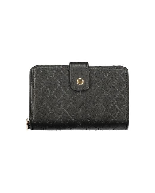 Laura Biagiotti Black Polyurethane Wallet