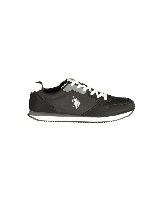 U.S. POLO ASSN. Black Polyurethane Men's Sneaker for men