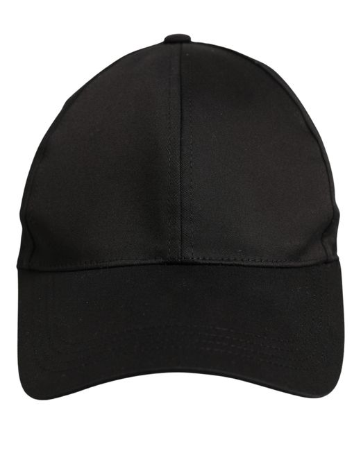 Dolce & Gabbana Men Black Cotton Baseball Cap 6 Panels Hat for men