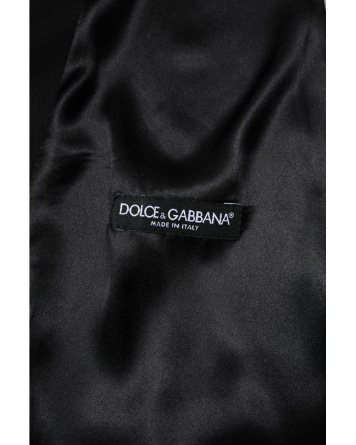 Dolce & Gabbana Black Wool Dress Formal Waistcoat Vest for men