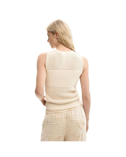 Desigual Natural Cotton Tank Tops