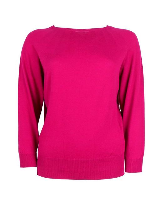 Alpha Studio Pink Fuchsia Cotton Sweater
